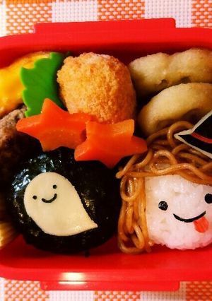 ハロウィンに♡おばけと魔女のお弁当-レシピのメイン写真