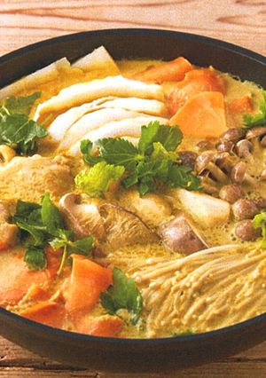 きのこの豆乳カレー風味鍋-レシピのメイン写真