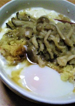 こぶおろし&キノコたっぷりの豆腐丼-レシピのメイン写真