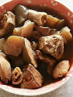 鶏肝とこんにゃくの煮物-レシピのメイン写真