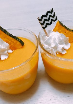 *レンジで簡単!かぼちゃプリン*-レシピのメイン写真