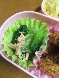 お弁当にチンゲン菜とツナのあえもの-レシピのメイン写真