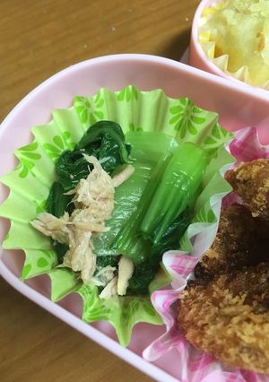 お弁当にチンゲン菜とツナのあえもの-レシピのメイン写真