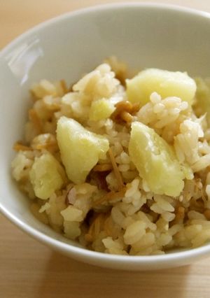 さつまいもまるごとご飯【なめたけ味】-レシピのメイン写真
