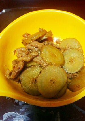 太ごぼうと豚こまの煮物-レシピのメイン写真