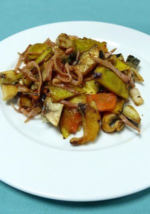 簡単！鯖の干物☆秋野菜炒め-レシピのメイン写真