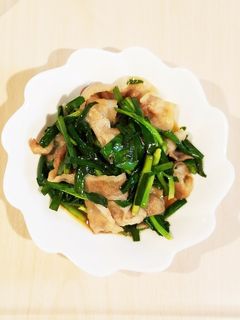 豚バラとニラのサッと煮♡簡単(*^^*)-レシピのメイン写真