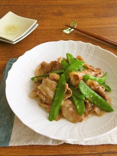 お弁当に♪さやえんどうと豚の生姜焼き-レシピのメイン写真