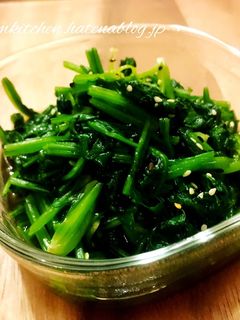ごま油香るほうれん草のおひたし-レシピのメイン写真