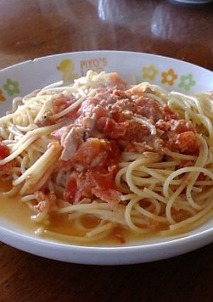 カルボナーラ風トマトのスープパスタ☆*ﾟ-レシピのメイン写真