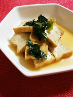 あと一品。簡単。厚揚げと小松菜の煮物-レシピのメイン写真