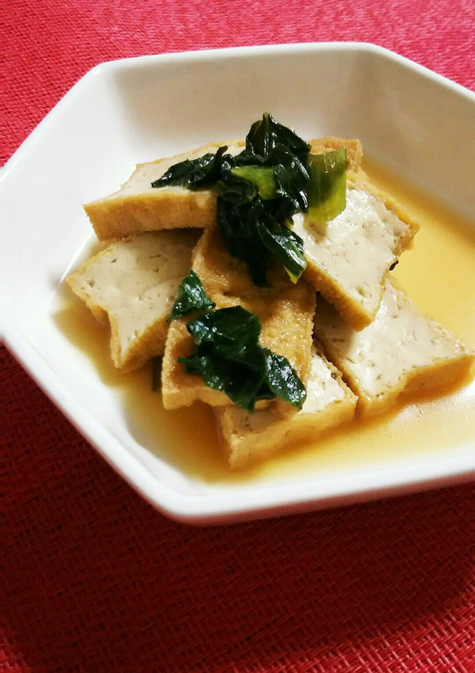 あと一品。簡単。厚揚げと小松菜の煮物-レシピのメイン写真
