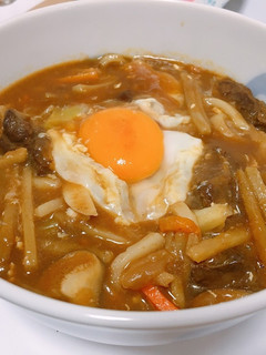カレーリメイク☆野菜たっぷりカレーうどん-レシピのメイン写真
