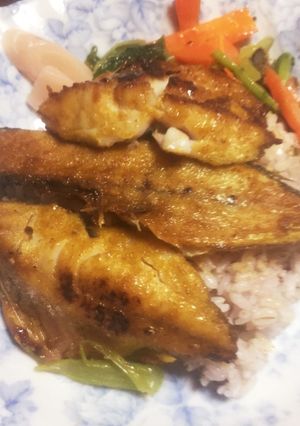 アジのカレー風味蒲焼き丼！-レシピのメイン写真