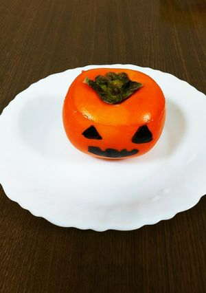 ズボラなハロウィン♪柿のデザート-レシピのメイン写真