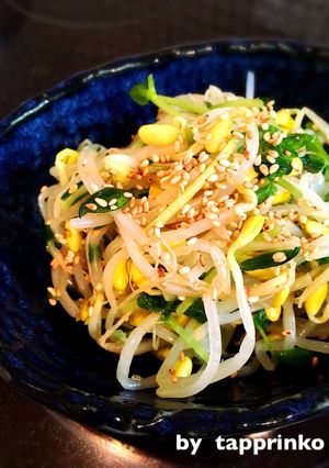 おつまみ5分で絶品☆もやし＆豆苗のナムル-レシピのメイン写真