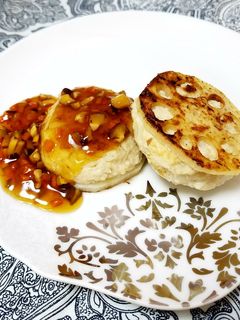 蓮根と鶏肉のあんかけハンバーグ♡美味♪-レシピのメイン写真