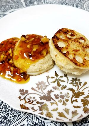 蓮根と鶏肉のあんかけハンバーグ♡美味♪-レシピのメイン写真