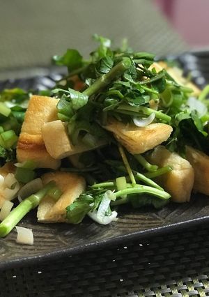 クレソンと油揚げのアジアンサラダ-レシピのメイン写真