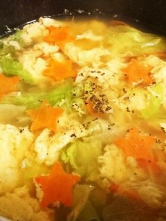 温かレタスのたまごスープ。-レシピのメイン写真