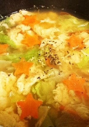 温かレタスのたまごスープ。-レシピのメイン写真
