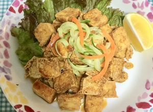石垣島で食べた島豆腐ガーリック揚げ-レシピのメイン写真