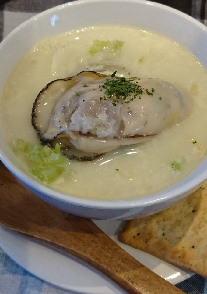 牡蠣とすりおろしかぶの豆乳スープ-レシピのメイン写真