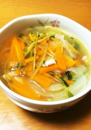 豆苗と野菜のスープ☺️-レシピのメイン写真