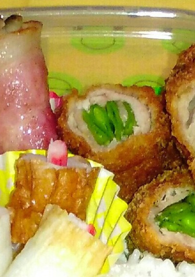さやえんどうの肉巻きフライお弁当用-レシピのメイン写真