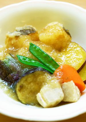彩り野菜と白身魚の唐揚げ　生姜みぞれあん-レシピのメイン写真