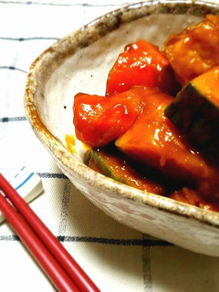 レンジで簡単!カボチャの甘酢あんかけ-レシピのメイン写真
