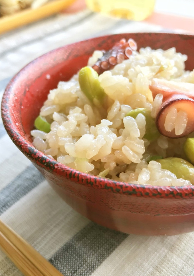 枝豆＆タコの炊き込みご飯-レシピのメイン写真