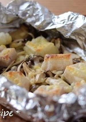 キノコと雑穀もちのホイル焼き-レシピのメイン写真