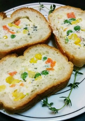 クリームチーズと野菜のスタッフドバゲッド-レシピのメイン写真