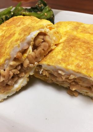 栄養たっぷり！納豆入り卵焼き-レシピのメイン写真