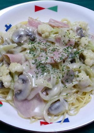 カリフラワーとベーコンのクリームパスタ-レシピのメイン写真