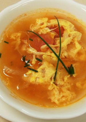 トマトの卵スープ（西紅柿蚕花湯）-レシピのメイン写真