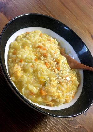 冷蔵庫にある物で!栄養満点お粥-レシピのメイン写真