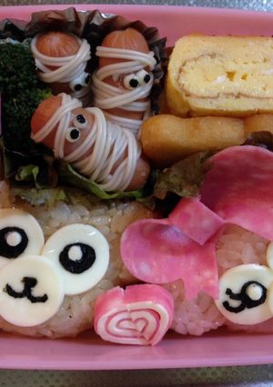 ダッフィ&シェリーメィのキャラ弁-レシピのメイン写真
