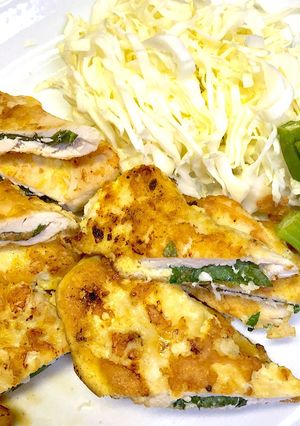簡単な鶏ささみと大葉梅肉のピカタ-レシピのメイン写真