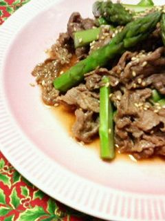 ✿牛肉とアスパラの❀タレポン✿簡単炒め♪-レシピのメイン写真