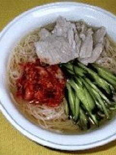 豚しゃぶ入りキムチそうめん-レシピのメイン写真