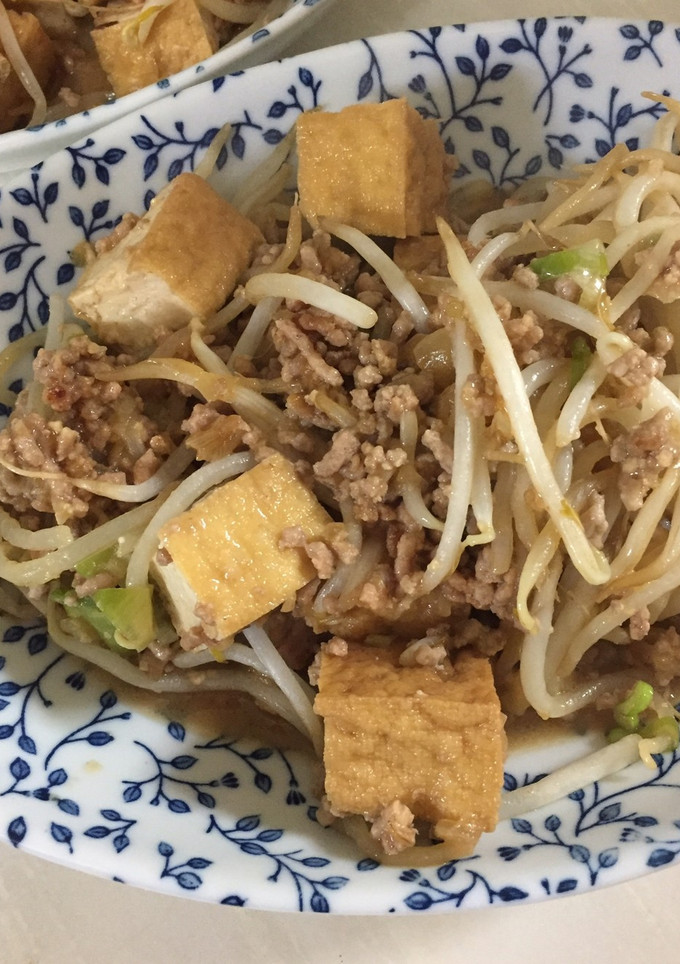 肉みそで(^^)厚揚げ炒め-レシピのメイン写真