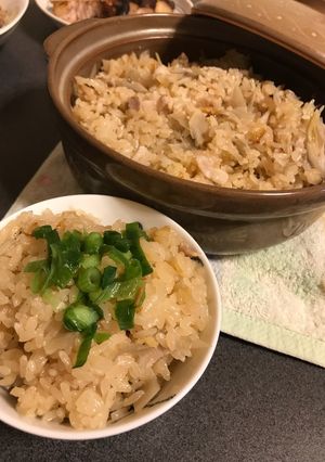 土鍋で炊き込みご飯 豚バラごぼう-レシピのメイン写真