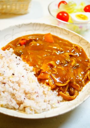 *ごぼうときのこのポークカレー*-レシピのメイン写真