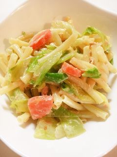 ツナとキャベツの和風ぅ~なマカロニサラダ-レシピのメイン写真
