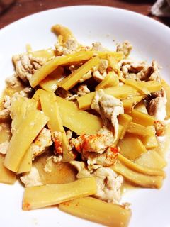 おつまみに!豚肉とメンマのピリ辛炒め-レシピのメイン写真