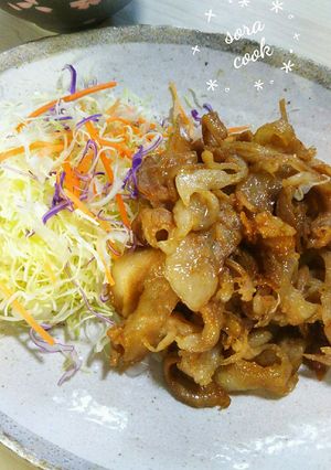 １０分で主役おかず＊豚バラ肉の生姜焼き＊-レシピのメイン写真