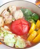 丸ごとトマトのみそトマトチーズ鍋