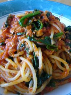 ツナとほうれん草のトマトソースパスタ☆-レシピのメイン写真